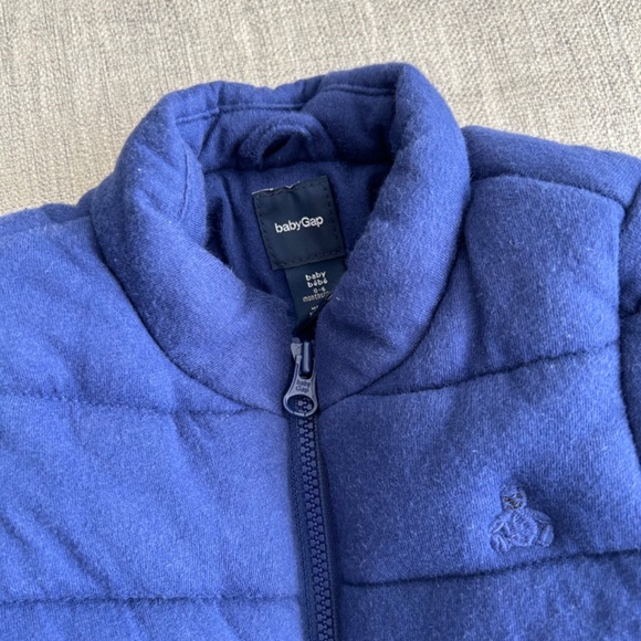 BABY GAP Blue Puffer Coat - Picture 2 of 2